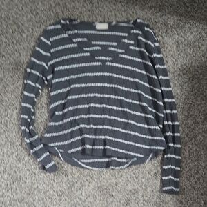 Black Label Charcoal and White Knit Top